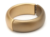 top view of resin bracelet in matte gold