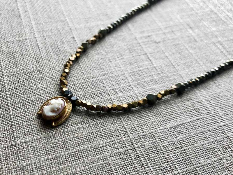 815 Antique Pendant Choker:  Cameo
